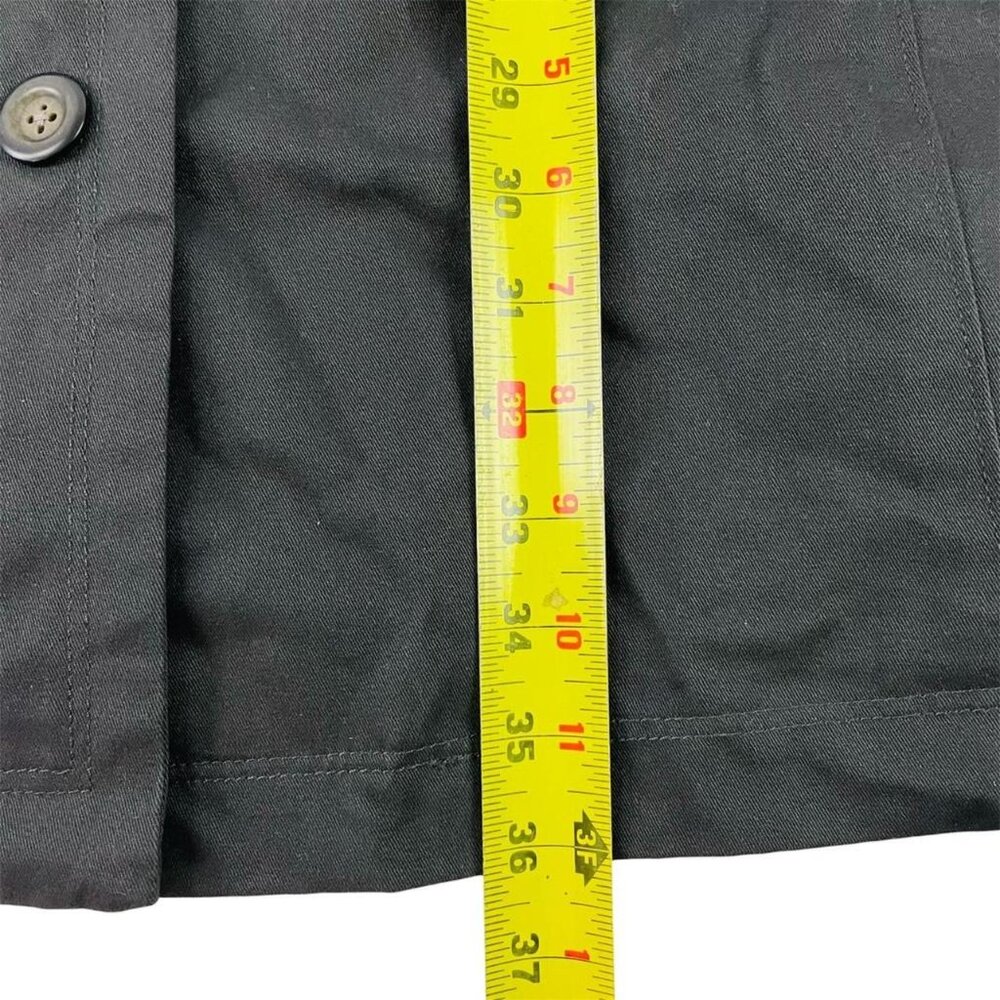 Garnet Hill Organic Cotton Trench Coat Womens Size 16 Gray Water Resistant NWT - Picture 7 of 8